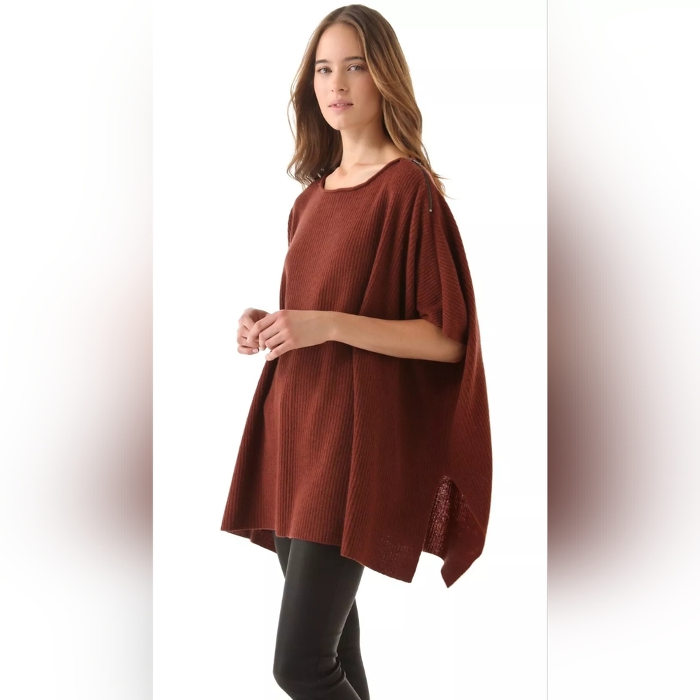 Vince Henna Wool/Cashmere Knit Poncho Size XS